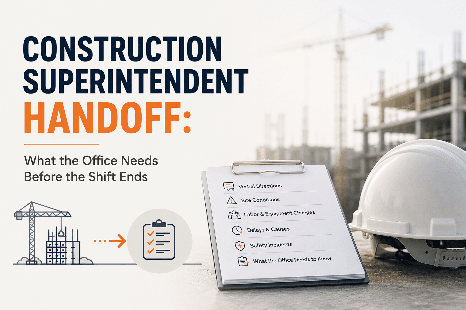 Construction Superintendent Handoff: What the Office Needs Before the Shift Ends