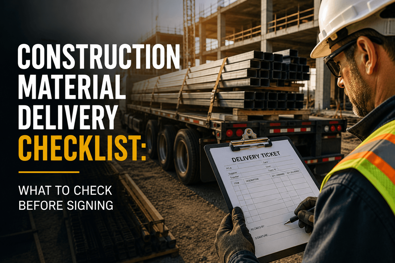 Construction Material Delivery Checklist: What to Check Before Signing